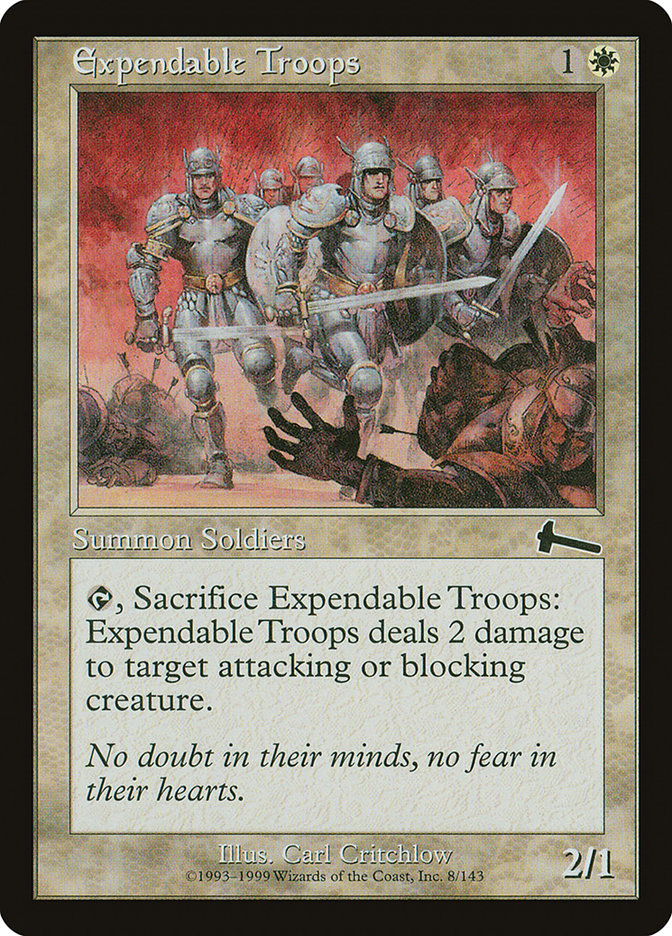 Expendable Troops [Urza's Legacy] - Magic: The Gathering - Card Brawlers | Quebec | Canada |