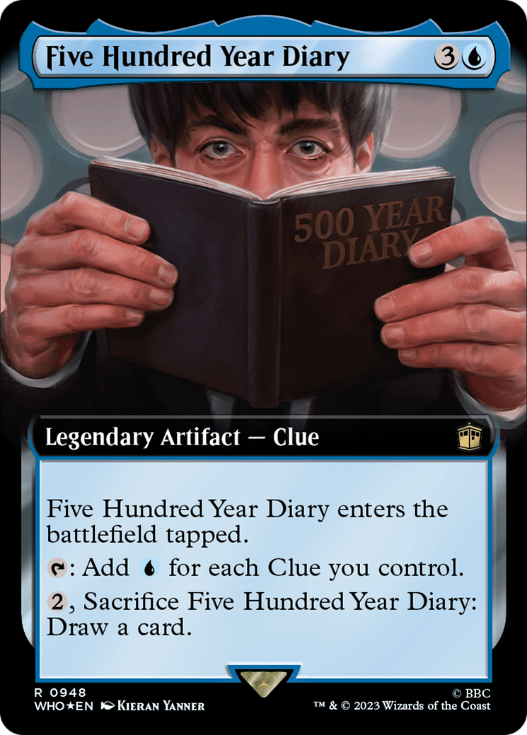 Five Hundred Year Diary (Extended Art) (Surge Foil) [Doctor Who] - Magic: The Gathering - Card Brawlers | Quebec | Canada |