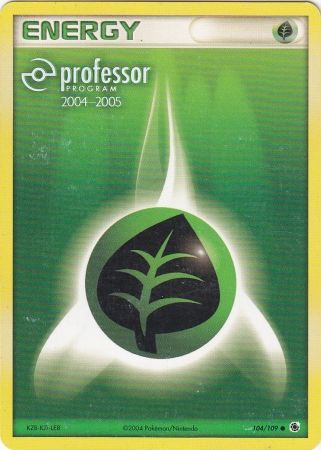 Grass Energy (104/109) (2004 2005) [Professor Program Promos] - Pokémon - Card Brawlers | Quebec | Canada |