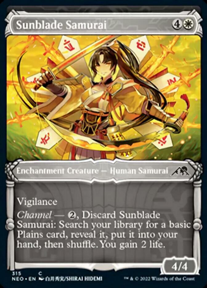 Sunblade Samurai (Showcase Samurai) [Kamigawa: Neon Dynasty] - Magic: The Gathering - Card Brawlers | Quebec | Canada |