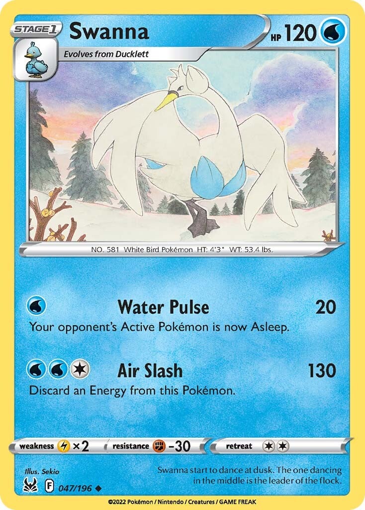 Swanna (047/196) [Sword & Shield: Lost Origin] - Pokémon - Card Brawlers | Quebec | Canada |