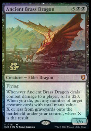 Ancient Brass Dragon [Commander Legends: Battle for Baldur's Gate Prerelease Promos] - Magic: The Gathering - Card Brawlers | Quebec | Canada |