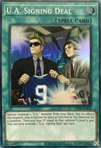 U.A. Signing Deal [OP14-EN010] Super Rare - Yu-Gi-Oh! - Card Brawlers | Quebec | Canada |