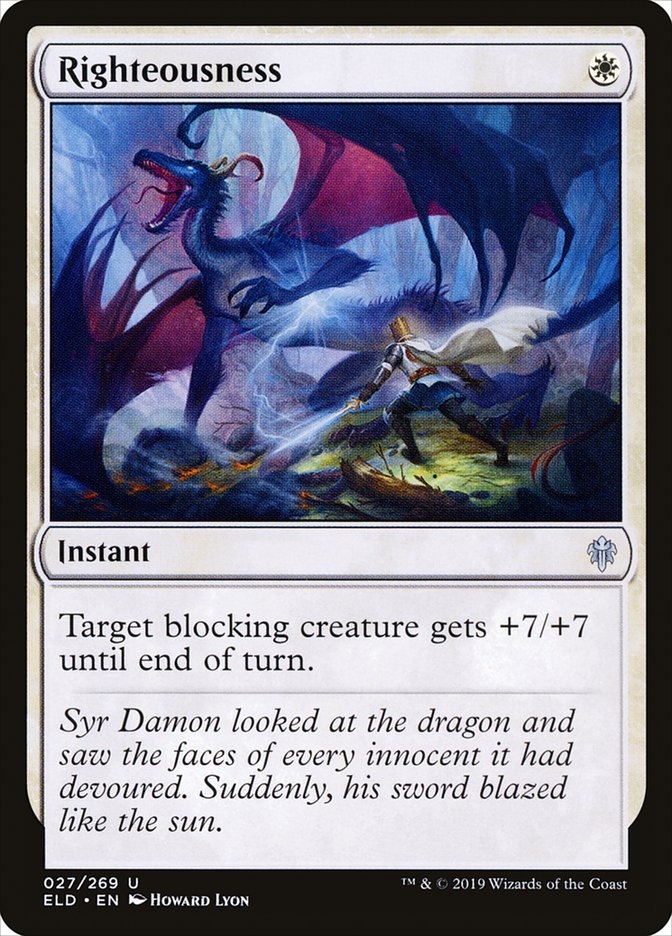 Righteousness [Throne of Eldraine] - Magic: The Gathering - Card Brawlers | Quebec | Canada |