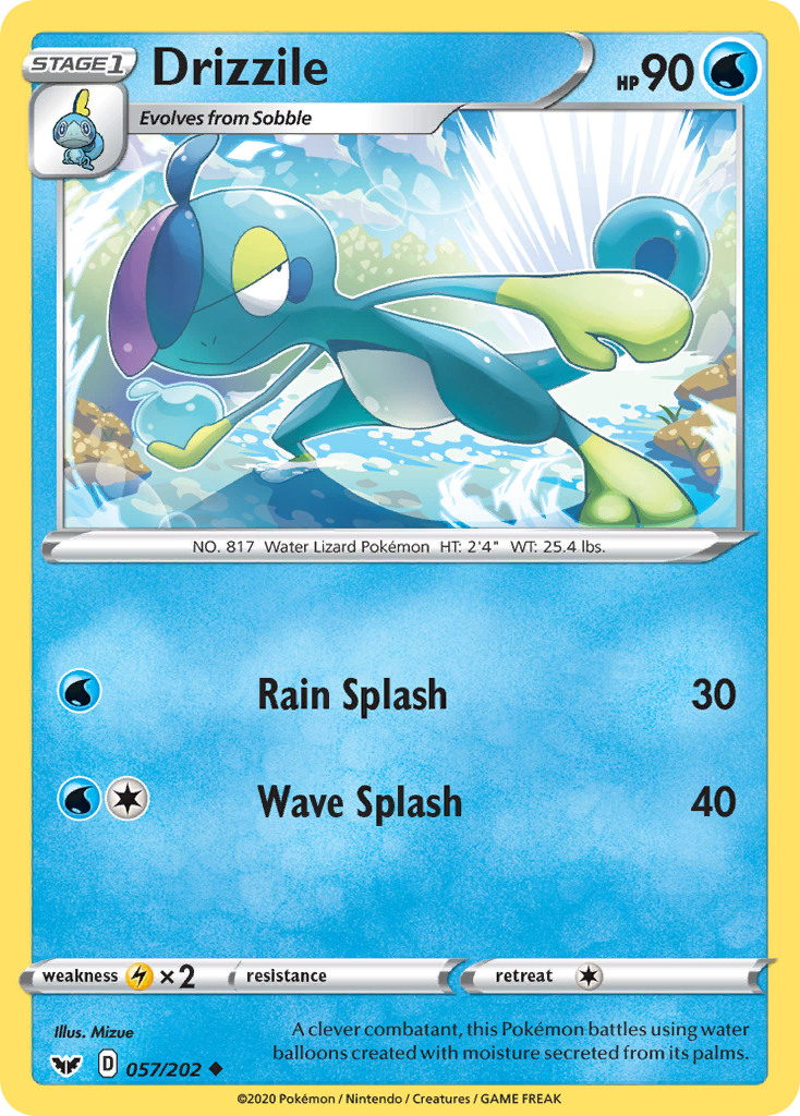 Drizzile (057/202) [Sword & Shield: Base Set] - Pokémon - Card Brawlers | Quebec | Canada |