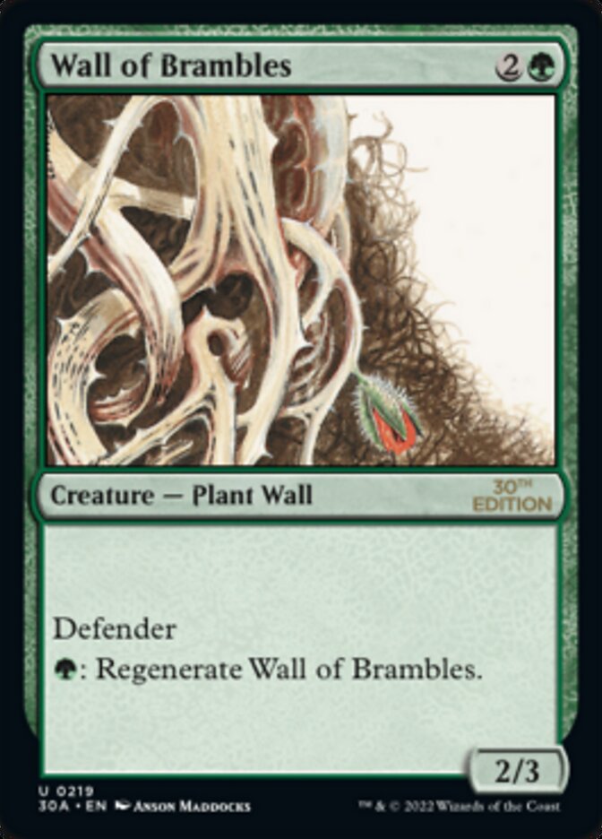 Wall of Brambles [30th Anniversary Edition] - Magic: The Gathering - Card Brawlers | Quebec | Canada |