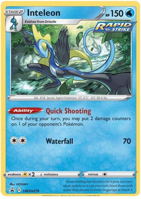 Inteleon (SWSH279) [Sword & Shield: Black Star Promos] - Pokémon - Card Brawlers | Quebec | Canada |