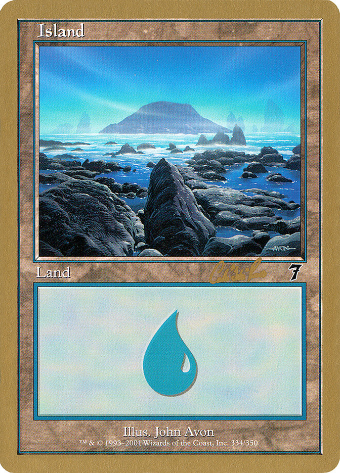 Island (cr334) (Carlos Romao) [World Championship Decks 2002] - Magic: The Gathering - Card Brawlers | Quebec | Canada |