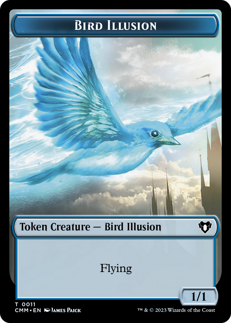 Bird // Bird Illusion Double-Sided Token [Commander Masters Tokens] - Magic: The Gathering - Card Brawlers | Quebec | Canada |