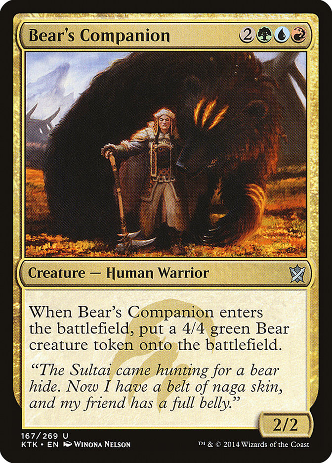 Bear's Companion [Khans of Tarkir] - Magic: The Gathering - Card Brawlers | Quebec | Canada |