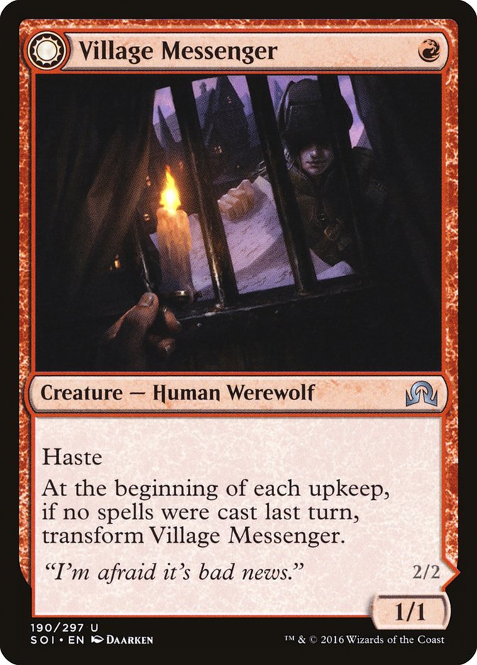 Village Messenger // Moonrise Intruder [Shadows over Innistrad] - Magic: The Gathering - Card Brawlers | Quebec | Canada |