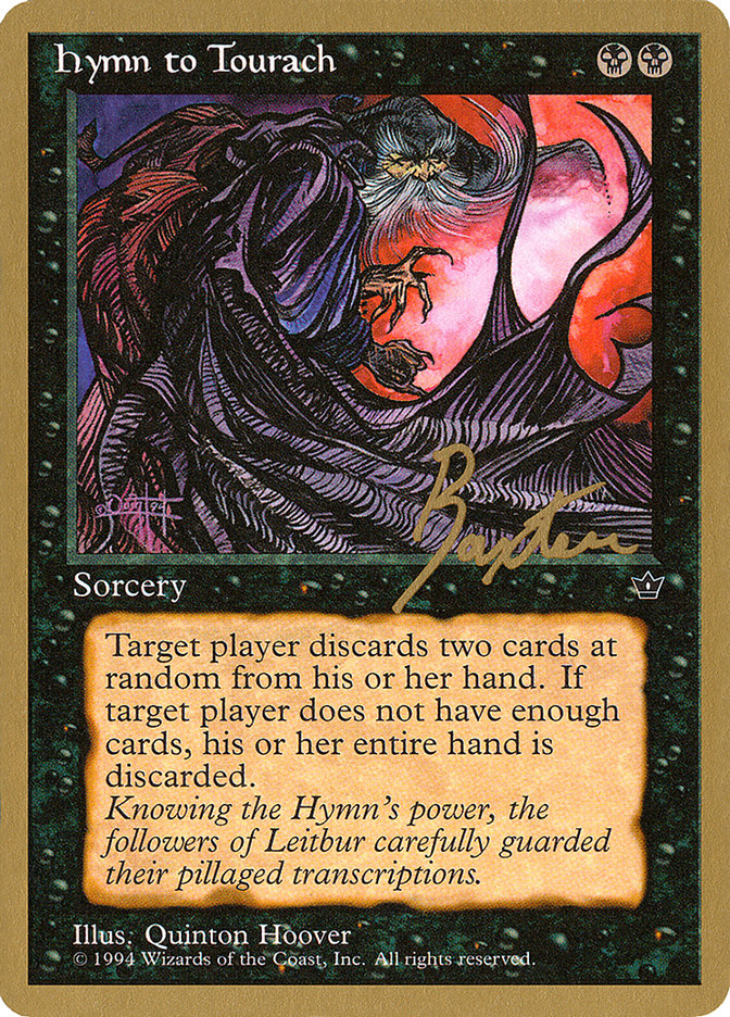Hymn to Tourach (Cloak) (George Baxter) [Pro Tour Collector Set] - Magic: The Gathering - Card Brawlers | Quebec | Canada |