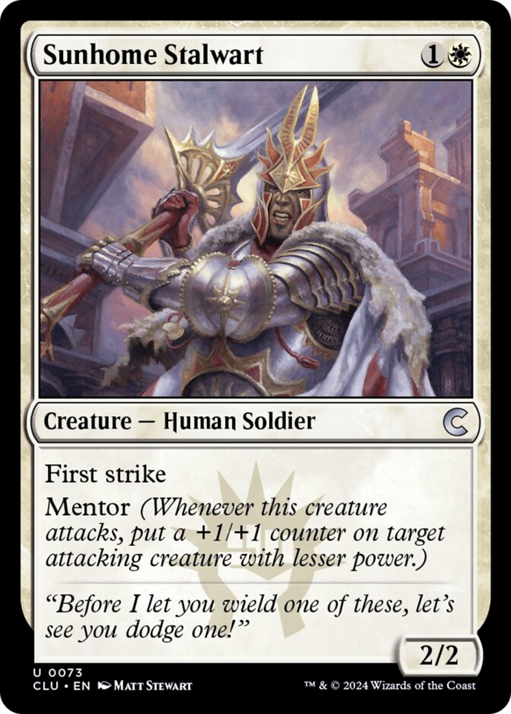 Sunhome Stalwart [Ravnica: Clue Edition] - Magic: The Gathering - Card Brawlers | Quebec | Canada |