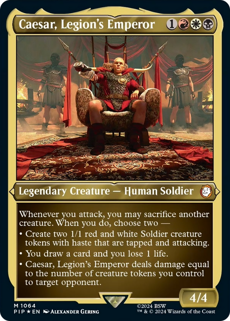 Caesar, Legion's Emperor (Display Commander) [Fallout] - Magic: The Gathering - Card Brawlers | Quebec | Canada |