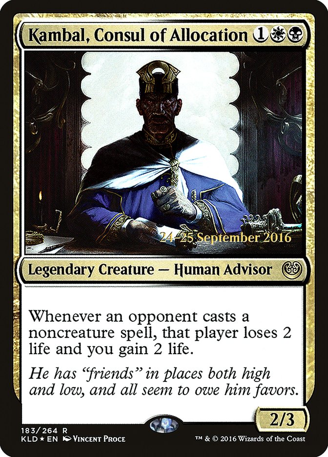 Kambal, Consul of Allocation [Kaladesh Prerelease Promos] - Magic: The Gathering - Card Brawlers | Quebec | Canada |