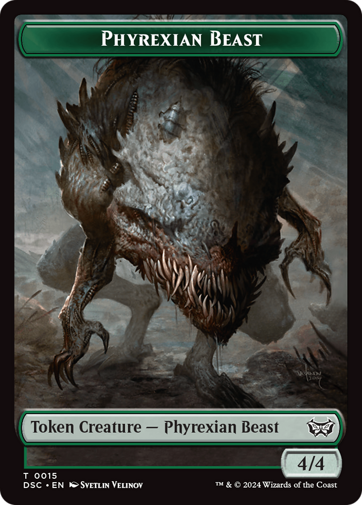 Phyrexian Beast //Manifest Double-Sided Token [Duskmourn: House of Horror Commander Tokens] - Magic: The Gathering - Card Brawlers | Quebec | Canada |