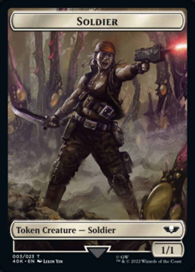 Soldier (003) // Sicarian Infiltrator Double-Sided Token [Warhammer 40,000 Tokens] - Magic: The Gathering - Card Brawlers | Quebec | Canada |