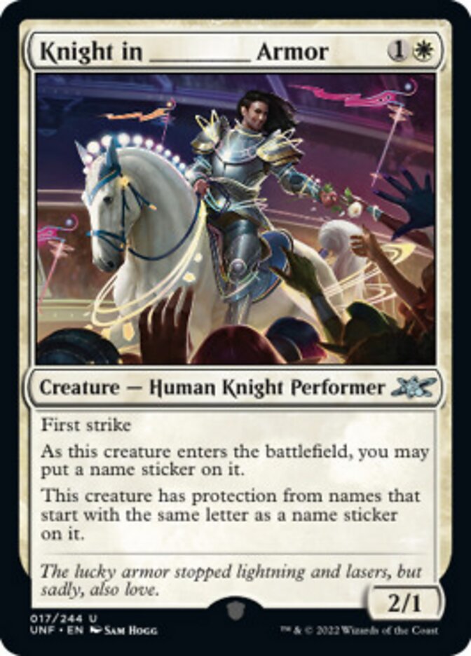 Knight in _____ Armor [Unfinity] - Magic: The Gathering - Card Brawlers | Quebec | Canada |