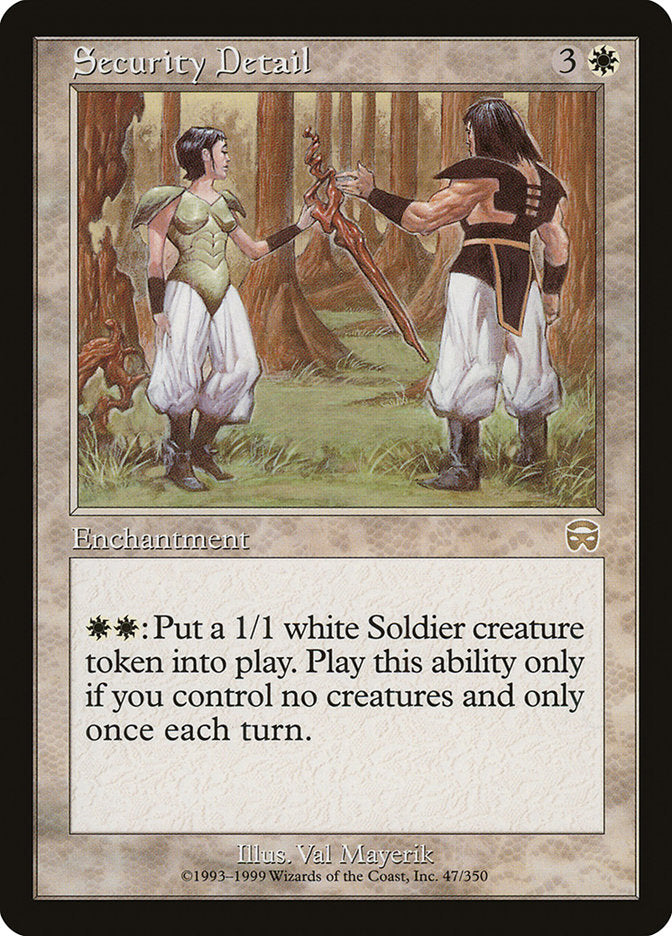 Security Detail [Mercadian Masques] - Magic: The Gathering - Card Brawlers | Quebec | Canada |