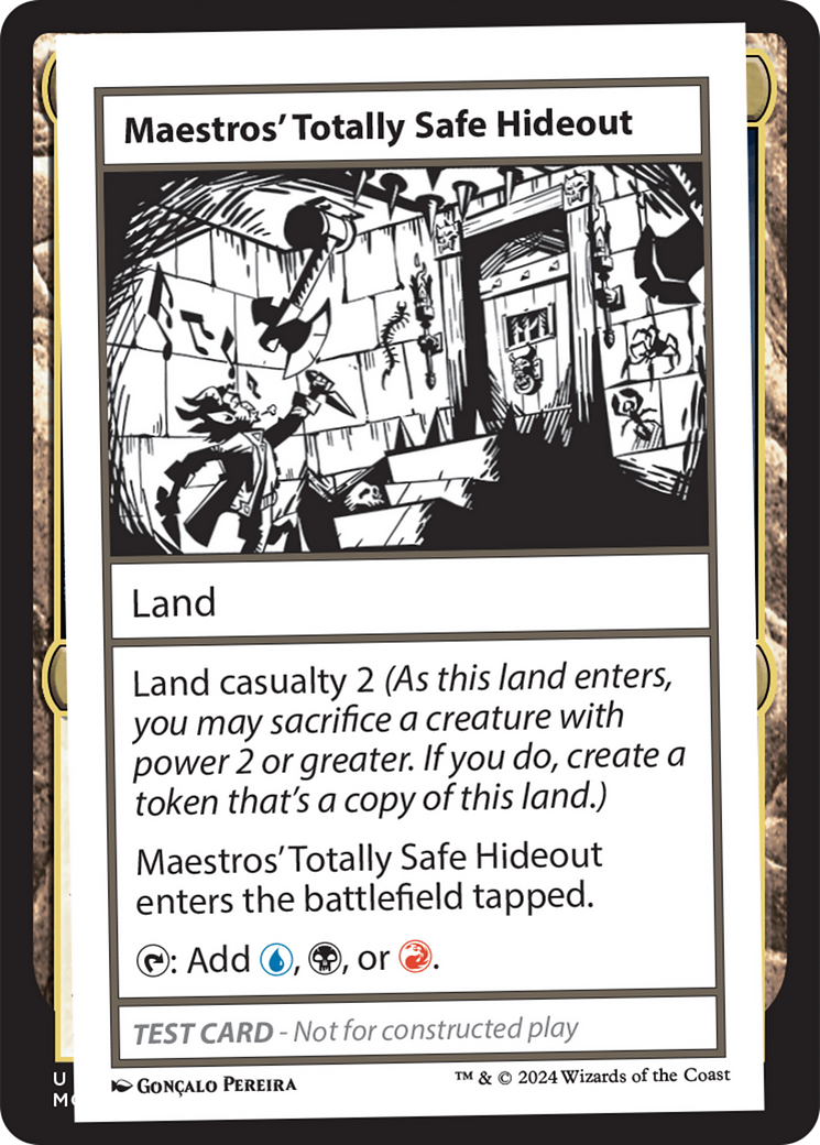 Maestros' Totally Safe Hideout [Mystery Booster 2 Playtest Cards] - Magic: The Gathering - Card Brawlers | Quebec | Canada |