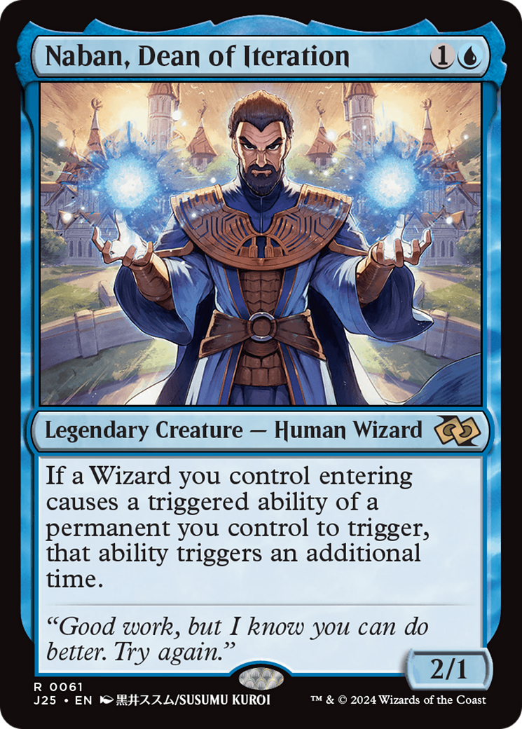 Naban, Dean of Iteration (Anime) [Foundations Jumpstart] - Magic: The Gathering - Card Brawlers | Quebec | Canada |