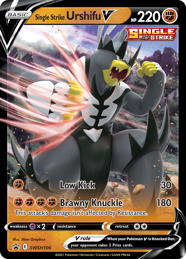 Single Strike Urshifu V (SWSH106) [Sword & Shield: Black Star Promos] - Pokémon - Card Brawlers | Quebec | Canada |