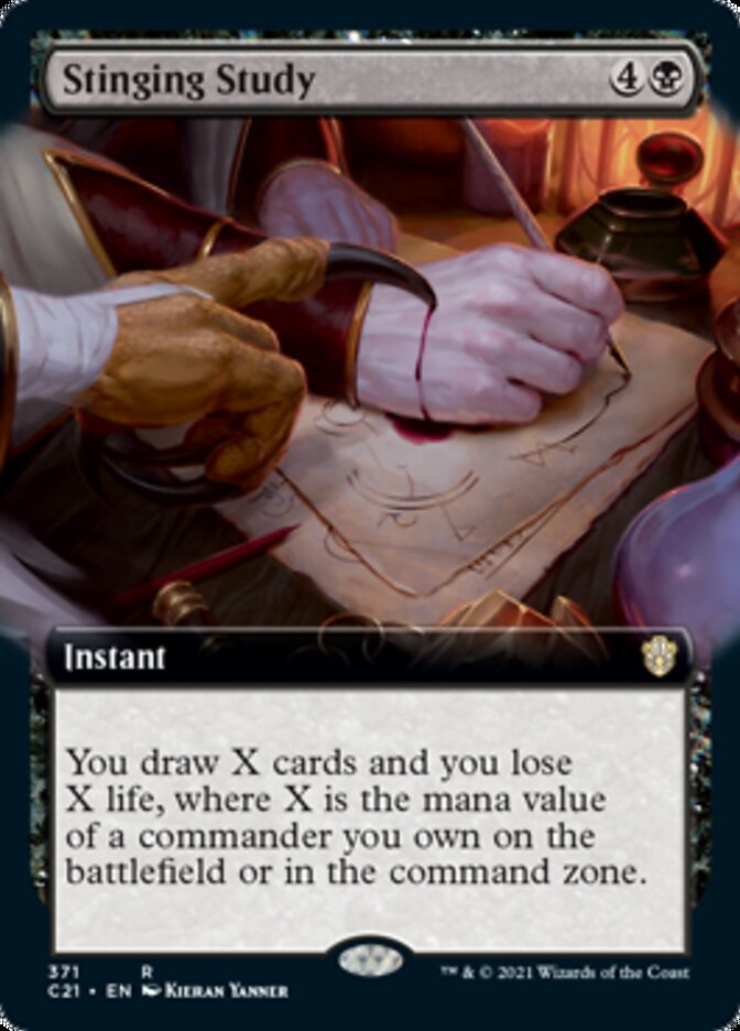 Stinging Study (Extended Art) [Commander 2021] - Magic: The Gathering - Card Brawlers | Quebec | Canada |