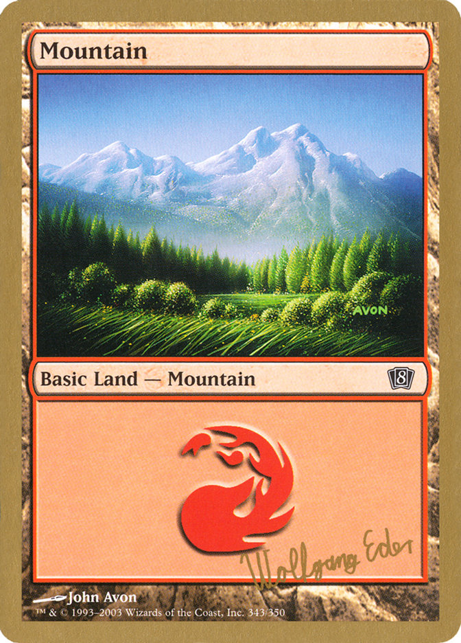 Mountain (we343) (Wolfgang Eder) [World Championship Decks 2003] - Magic: The Gathering - Card Brawlers | Quebec | Canada |
