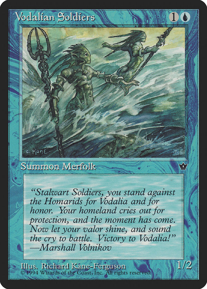 Vodalian Soldiers (Richard Kane Ferguson) [Fallen Empires] - Magic: The Gathering - Card Brawlers | Quebec | Canada |