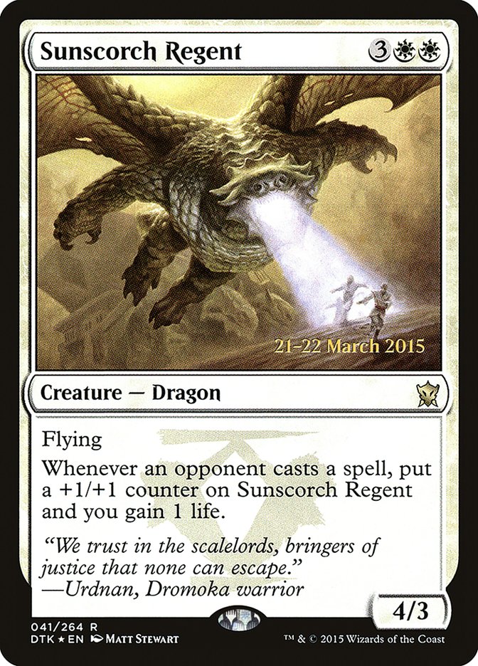 Sunscorch Regent [Dragons of Tarkir Prerelease Promos] - Magic: The Gathering - Card Brawlers | Quebec | Canada |