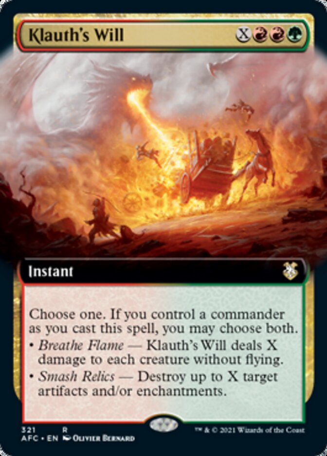 Klauth's Will (Extended Art) [Dungeons & Dragons: Adventures in the Forgotten Realms Commander] - Magic: The Gathering - Card Brawlers | Quebec | Canada |