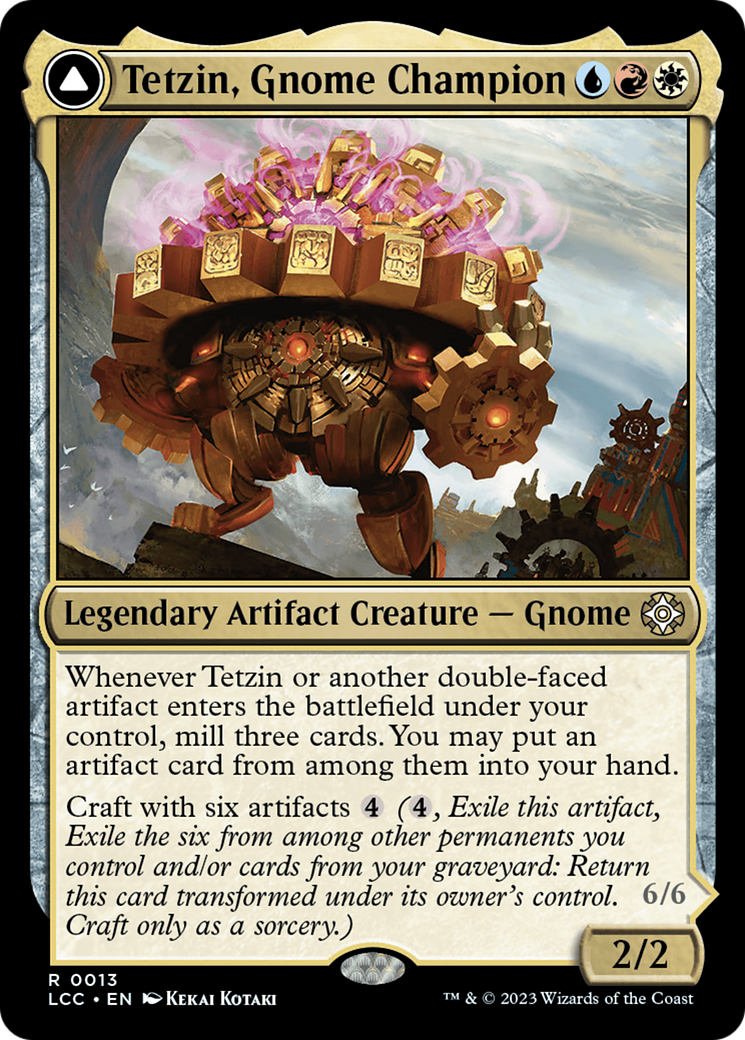 Tetzin, Gnome Champion // The Golden-Gear Colossus [The Lost Caverns of Ixalan Commander] - Magic: The Gathering - Card Brawlers | Quebec | Canada |