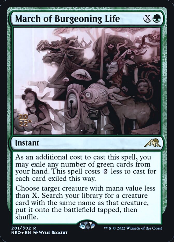 March of Burgeoning Life [Kamigawa: Neon Dynasty Prerelease Promos] - Magic: The Gathering - Card Brawlers | Quebec | Canada |