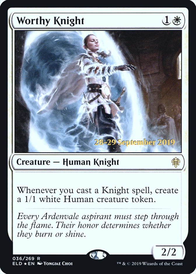 Worthy Knight [Throne of Eldraine Prerelease Promos] - Magic: The Gathering - Card Brawlers | Quebec | Canada |
