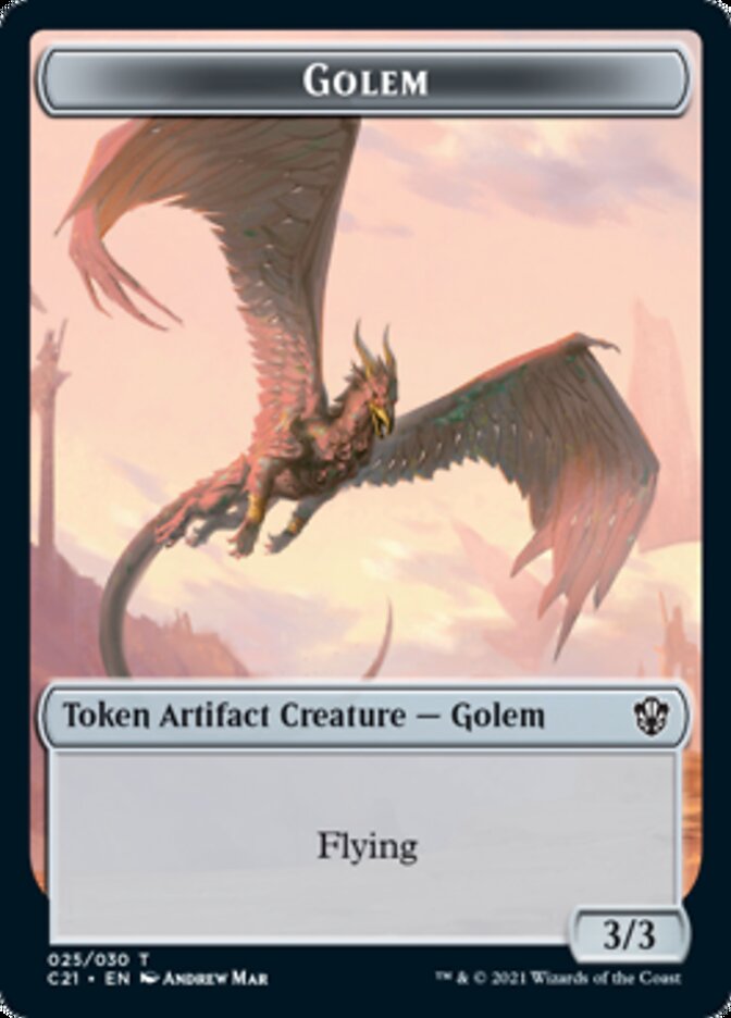 Golem (025) // Thopter Double-Sided Token [Commander 2021 Tokens] - Magic: The Gathering - Card Brawlers | Quebec | Canada |