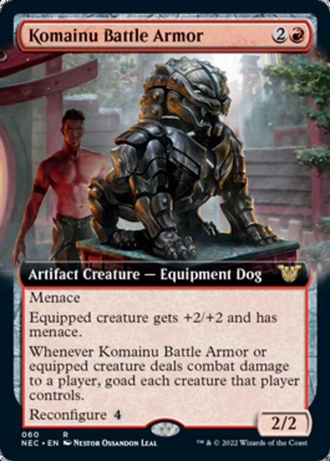 Komainu Battle Armor (Extended Art) [Kamigawa: Neon Dynasty Commander] - Magic: The Gathering - Card Brawlers | Quebec | Canada |
