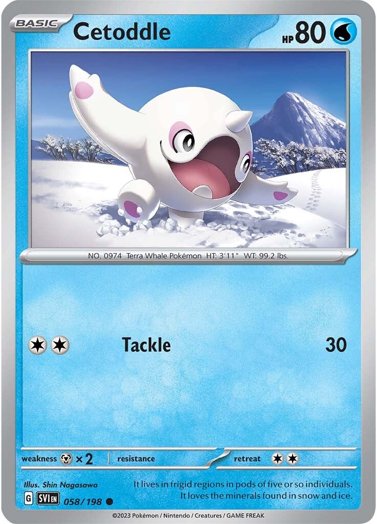 Cetoddle (058/198) [Scarlet & Violet: Base Set] - Pokémon - Card Brawlers | Quebec | Canada |