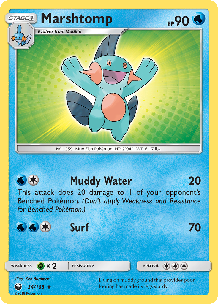 Marshtomp (34/168) [Sun & Moon: Celestial Storm] - Pokémon - Card Brawlers | Quebec | Canada |