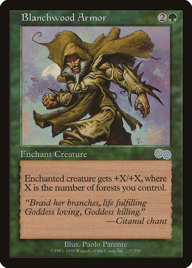 Blanchwood Armor [Urza's Saga] - Magic: The Gathering - Card Brawlers | Quebec | Canada |