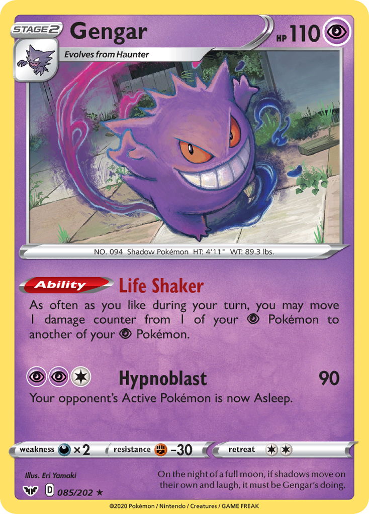 Gengar (085/202) [Sword & Shield: Base Set] - Pokémon - Card Brawlers | Quebec | Canada |