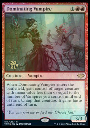 Dominating Vampire [Innistrad: Crimson Vow Prerelease Promos] - Magic: The Gathering - Card Brawlers | Quebec | Canada |