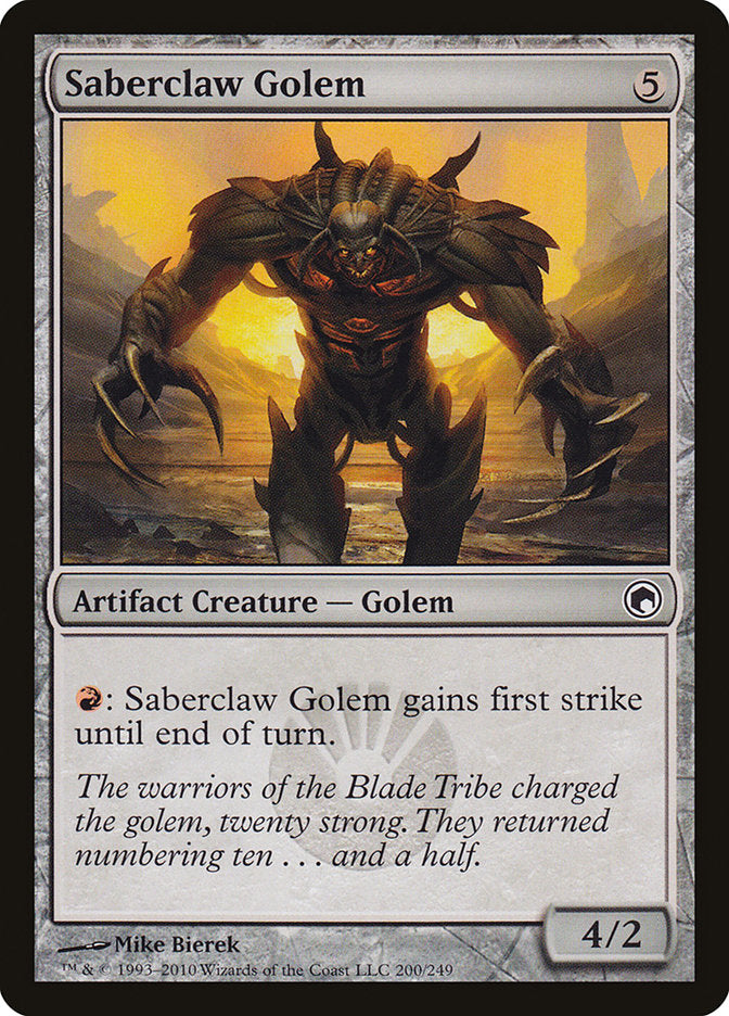 Saberclaw Golem [Scars of Mirrodin] - Magic: The Gathering - Card Brawlers | Quebec | Canada |