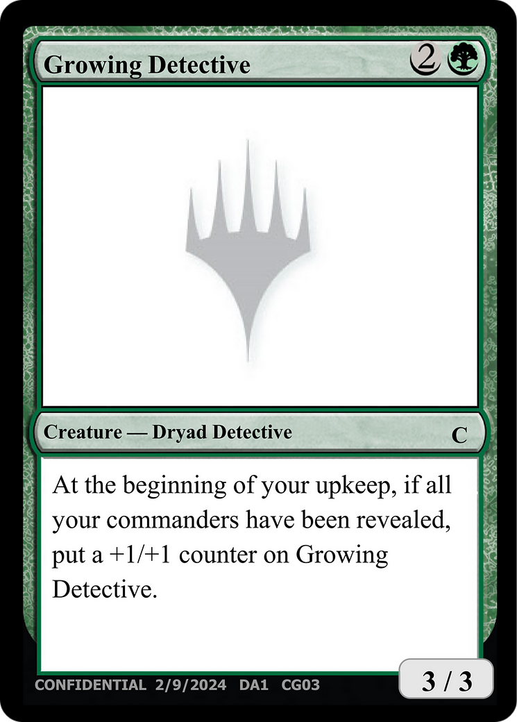 Growing Detective [Unknown Event] - Magic: The Gathering - Card Brawlers | Quebec | Canada |