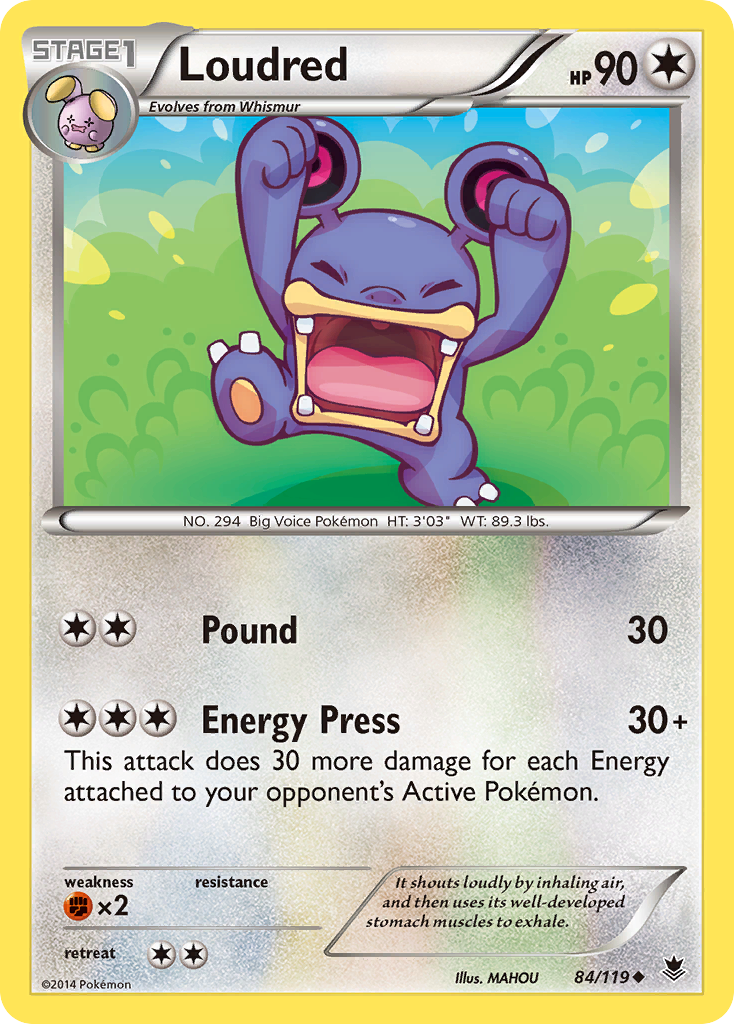 Loudred (84/119) [XY: Phantom Forces] - Pokémon - Card Brawlers | Quebec | Canada |