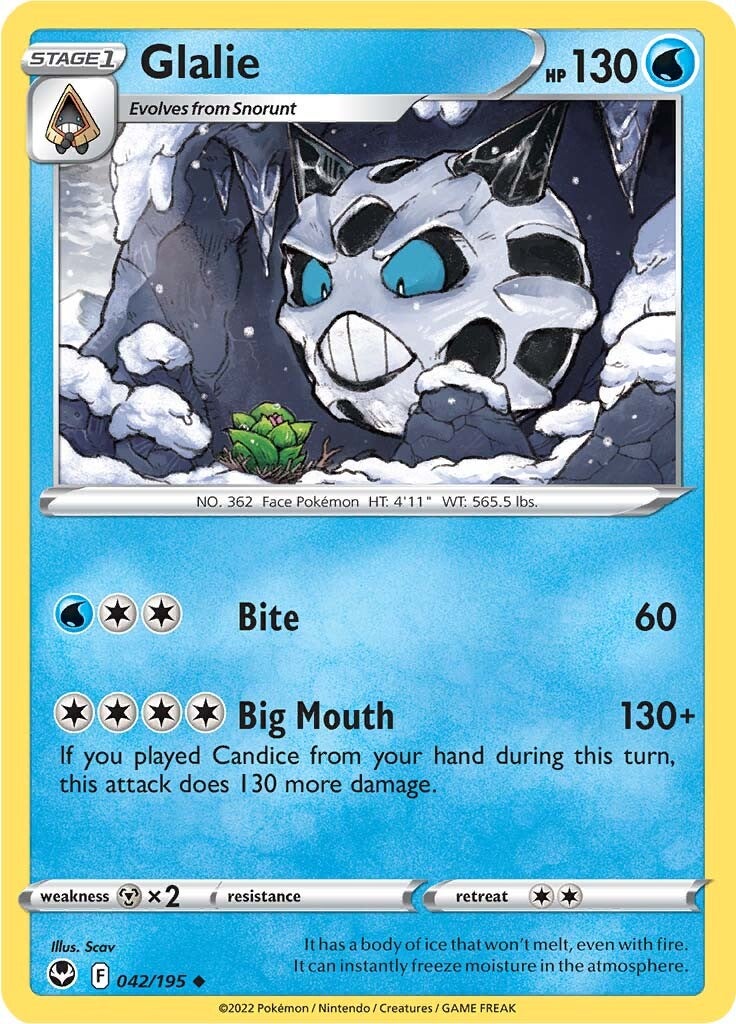 Glalie (042/195) [Sword & Shield: Silver Tempest] - Pokémon - Card Brawlers | Quebec | Canada |