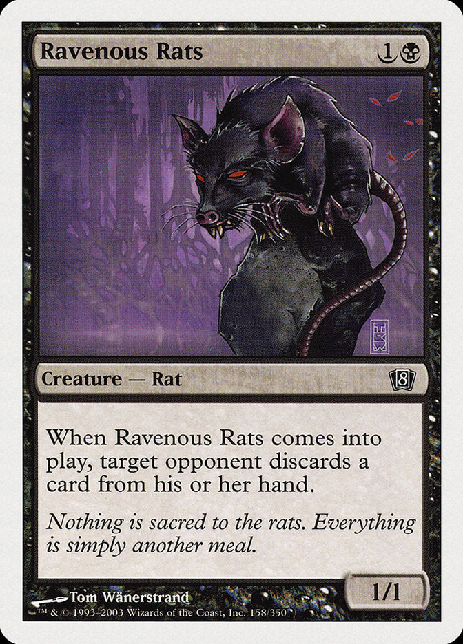 Ravenous Rats [Eighth Edition] - Magic: The Gathering - Card Brawlers | Quebec | Canada |