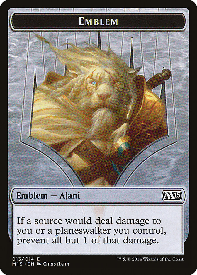 Ajani Steadfast Emblem [Magic 2015 Tokens] - Magic: The Gathering - Card Brawlers | Quebec | Canada |