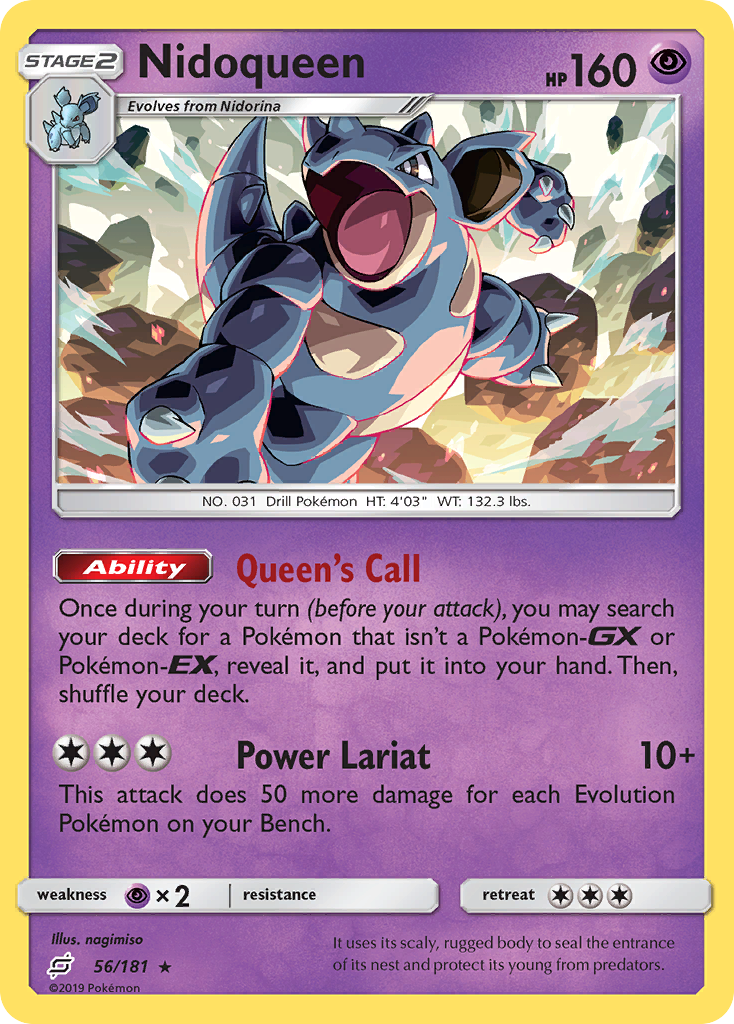 Nidoqueen (56/181) [Sun & Moon: Team Up] - Pokémon - Card Brawlers | Quebec | Canada |