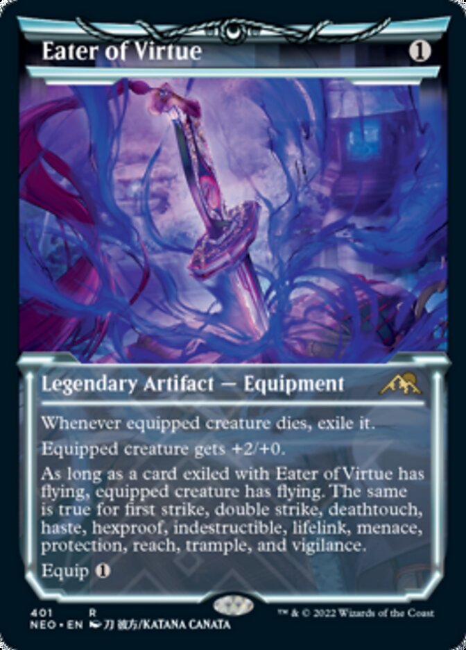 Eater of Virtue (Showcase Soft Glow) [Kamigawa: Neon Dynasty] - Magic: The Gathering - Card Brawlers | Quebec | Canada |
