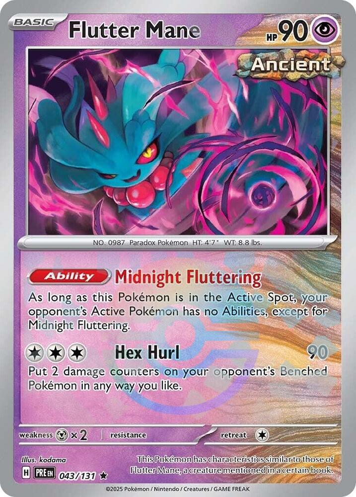 Flutter Mane (043/131) (Poke Ball Pattern) [Scarlet & Violet: Prismatic Evolutions] - Pokémon - Card Brawlers | Quebec | Canada |